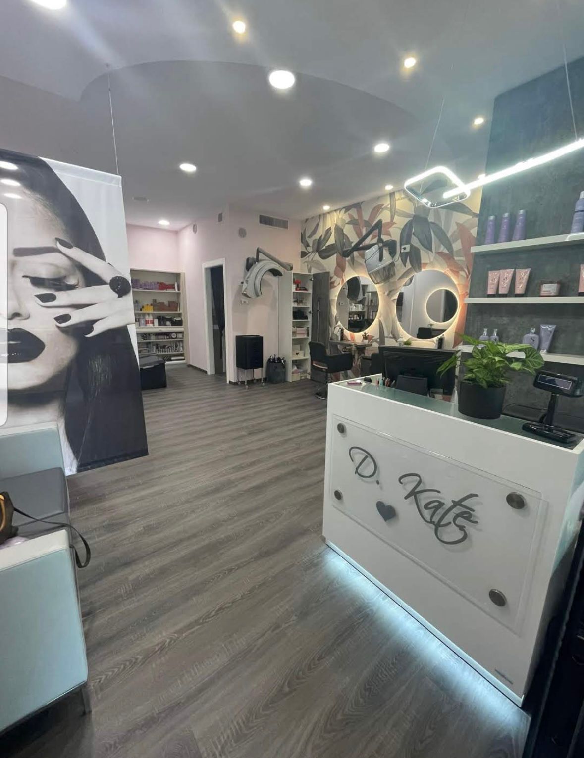 Professional hair products showcase